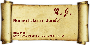 Mermelstein Jenő névjegykártya